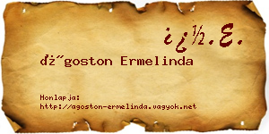 Ágoston Ermelinda névjegykártya